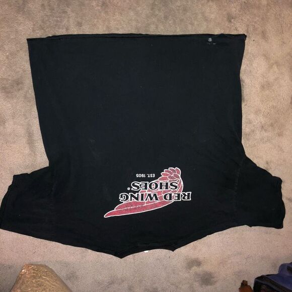 RED WING SHOES BOOTS VINTAGE T SHIRT BLACK RED MENS 3XL XXXL - Picture 5 of 8